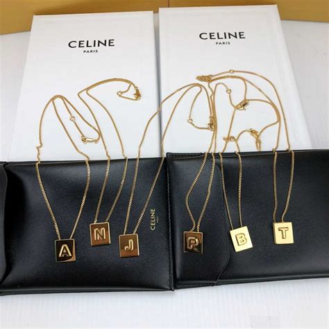 fake celine alphabet necklace|Celine Necklace Alphabet .